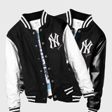 香港专柜代购美国NY杨基队MLB棒球服男款夹克羊毛呢加厚立领外套
