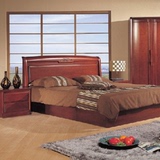 中式实木床  床头柜 实木衣柜 楠木家具 绵阳家具定制厂家直销