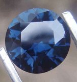 钻石切工，火彩闪天然蓝宝石裸石戒面（圆7.7MM）*