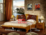 现代中式实木组合套装卧室6件套双人床衣柜床头柜梳妆台别墅皮床