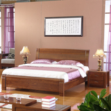 实木床1.8米 榆木床高箱储物厚重款 中式卧室家具 婚床 双人床
