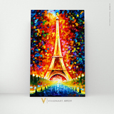 巴黎Eiffel埃菲尔铁塔法国式艺术玄关竖版装饰简约现代无框壁挂画