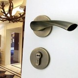 【德国KLC】欧式青古铜门锁 欧式分体锁 卧室门锁特价 实心把手