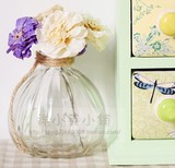 南瓜瓶 花瓶 水培容器 绿植花器 玻璃花瓶 zakka （不含花批发价