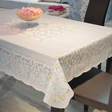 至佑桌布防水免洗餐桌布台布 环保PVC茶几布长方形桌布西餐厅台布