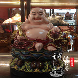 弥勒佛摆件 树脂木雕陶瓷敦煌古彩 佛教佛像神像厂家直销批发12寸