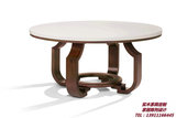 新中式实木餐厅圆餐桌 白色烤漆桌面 现代中式圆餐台 圆桌子 饭桌