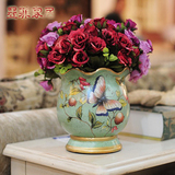 墨菲欧式花瓶摆件田园陶瓷现代简约创意客厅美式装饰品插花艺套装