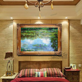 莫奈monet印象荷塘睡莲世界西洋名画客厅卧室纯手绘仿真风景油画