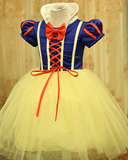 六一白雪公主女裙皇冠魔法棒儿童礼服迪士尼演出服装花童婚纱包邮