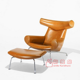 斯美外贸家具 OX椅 创意真皮躺椅 牛脚椅 时尚名椅 休闲椅 沙发椅