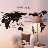 飞之彩 世界旅行地图墙贴 五代可移卧室客厅书房办公室地图墙贴纸