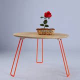 格匠实木电脑桌客厅圆形茶几桌边桌休闲桌可折叠野餐桌小桌子简约