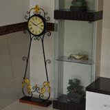 包邮欧式铁艺落地钟表 客厅创意立式钟表落地表立钟座钟铁艺挂钟