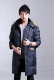 2014特价外贸原单大码欧美羽绒服男式长款超厚防水保暖羽绒服外套
