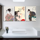 电表箱画 仕女图无框画 浮世绘人物装饰日本料理酒店餐厅墙壁挂画