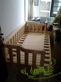 广州全实木松木家具儿童原木1.2m小户型抽拉沙发床节省空间可定制