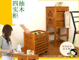 实木小餐边柜简约现代蔬菜储物收纳柜厨房可移动碗柜茶水柜灶台柜