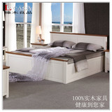 欧式箱体床18米大实木床可储物橡木双人床出口复古豪华床品牌促销