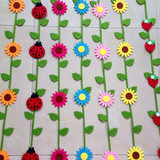 幼儿园环境布置墙面装饰材料批发/无纺布门帘吊饰 太阳花挂饰花藤