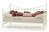 欧式铁艺床铁床懒人铁艺沙发床0.9米公主女孩床儿童床小户型