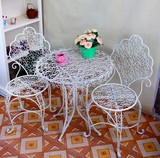 铁艺梅花桌椅套件 花园阳台庭院户外组合家具 休闲咖啡厅室外椅子