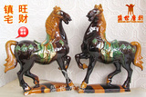 送朋友唐三彩对马摆件陶瓷马风水旺财镇宅工艺礼品客厅装饰品