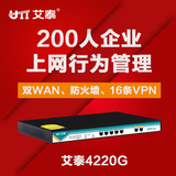 艾泰4220G 企业级2WAN口千兆上网行为管理路由器限速流控VPN