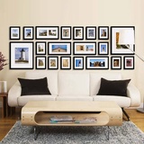 包邮20框大尺寸照片墙 实木相框组合带卡纸 豪华家居时尚挂墙装饰