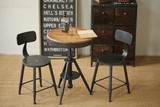 复古实木铁艺餐桌椅组合美式办公桌会议桌电脑桌星巴克咖啡厅桌椅