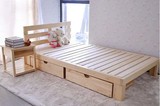 包邮实木床单人床松木双人床1.2米 1.5 米1.8米榻榻米硬板床 床架