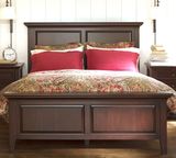 美式全实木床水曲柳美式床简约现代1.5/1.8米大床复古曲美整版床