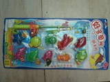 儿童益智玩具 鱼杆+10条鱼 磁性 钓鱼玩具 游戏过家家玩 好多鱼啊