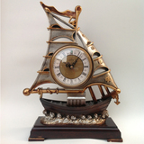 丽盛 中式古典 一帆风顺造型台钟 创意艺术 个性客厅座钟时钟 983
