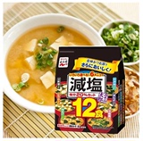 日本原装进口永谷园速食味增汤 即食酱料汤 健康减盐味噌汤 12客