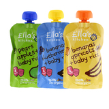 英国Ella's Kitchen 艾拉厨房第一阶段水果组合米粉泥120g*3袋装