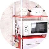 宜家落地滚轮可移动多层置物柜厨房微波炉烤箱带柜收纳储物架带抽