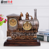 乔希欧式座钟钟表客厅火车头创意摆件装饰钟时尚复古时钟仿古坐钟