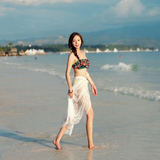 2016韩国网状绑带蕾丝裙泳衣外搭裹裙披纱性感比基尼罩衫沙滩裙女