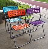 塑料彩色 钢折椅 折叠椅 培训椅 会议椅 餐椅 靠背椅 椅子 轻便