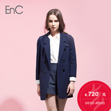EnC女装春装新款潮时尚中长款韩版西装外套女EHJK53807N