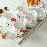 Heello Kitty可爱日式儿童陶瓷杯咖啡杯马克杯卡通杯子水杯牛奶杯