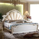 欧式床 双人实木床 1.8米法式床公主床田园床 浪漫创意扇形婚床