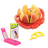 多功能不锈钢苹果去核器+黄瓜面膜美容切片器+剥橙器 三件套装