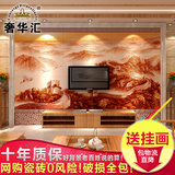 瓷砖背景墙画 中式客厅电视背景墙瓷砖 3D陶瓷壁画影视墙万里长城