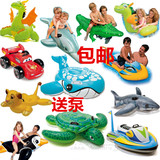INTEX儿童成人水上充气坐骑动物游泳圈坐圈海龟座骑沙滩玩水玩具