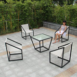 户外庭院休闲藤椅三件套阳台桌椅茶几仿花园简约现代家具组合促销