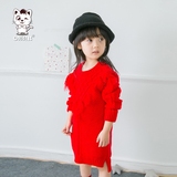 1-2-3-4-5-6岁女童春季针织衫韩版中长款套头小儿童纯棉毛衣外套