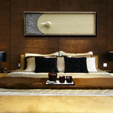 新中式现代简约酒店艺术画样板房客厅装饰画麻绳工艺软装立体挂画