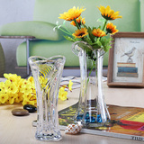 包邮宜家时尚创意餐桌酒店卧室单支插花玫瑰花彩色透明玻璃小花瓶